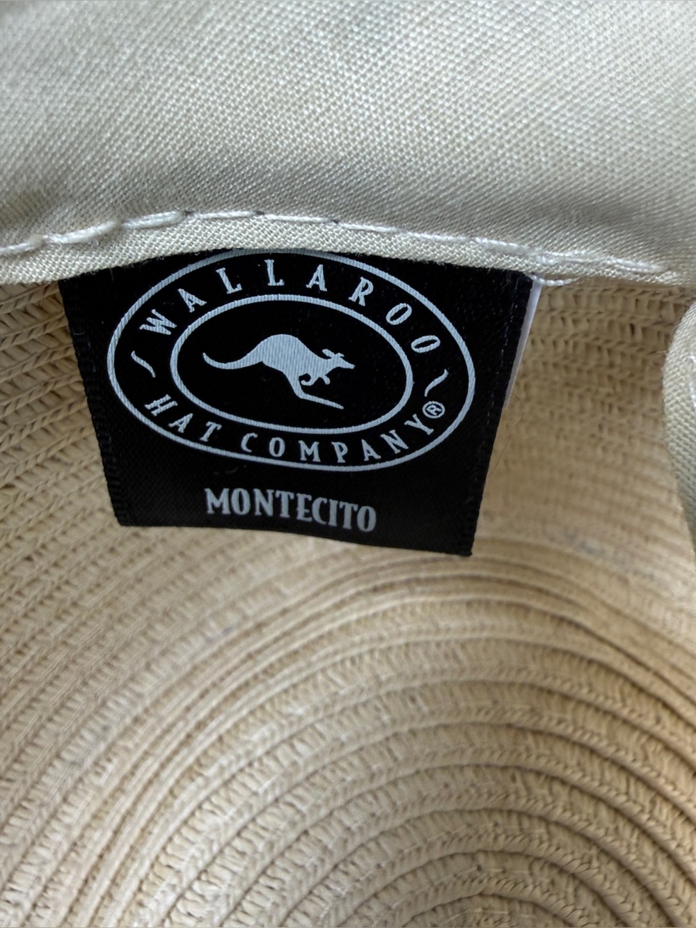 Wallaroo Montecito Wide Brim Sun Hat Ivory Leather Cord Band Resortwear OSFM - Picture 6 of 10